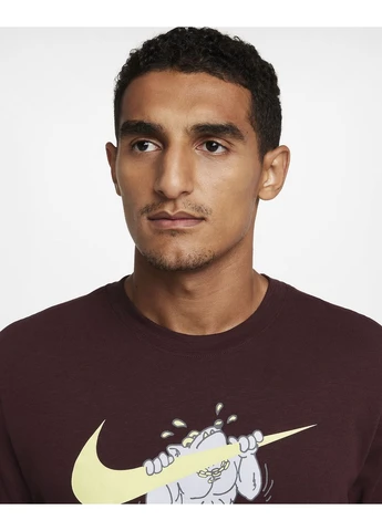 Бордовая футболка m nk df tee slub iykyk bordo hf6142-010 Nike