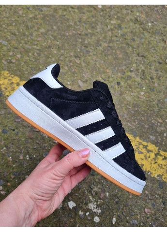 Чорні Осінні кросівки чоловічі adidas campus 00s black white brown адідас кампус No Brand