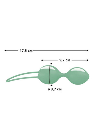 Вагінальні кульки SMARTBALLS DUO фісташково білі 2 шт діаметр 3 2 та 3 6 см тренажер Fun Factory (314871686)