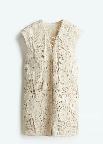 Світло-бежева святковий сукня H&M однотонна