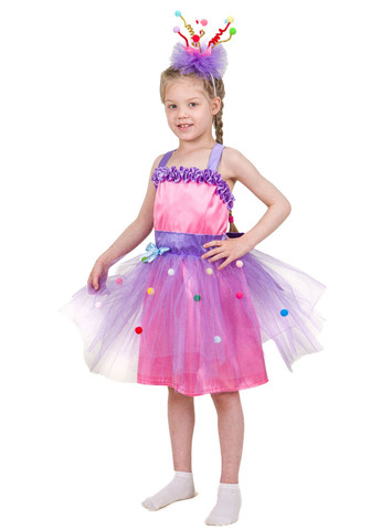 Карнавальний костюм Хлопушка №1 (рожевий/бузковий) No Brand (362539114)