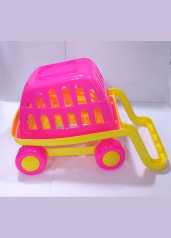 Візок "Супермаркет" 213 (4820123764711) рожевий з жовтим Вид 5 Bamsic (292709507)