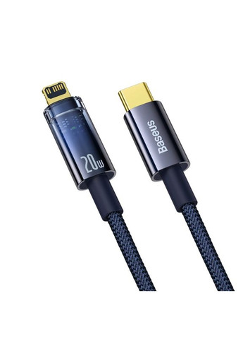 Кабель 20W 1m Blue Baseus Explorer Series Auto Power-Off Fast Charging Data Cable Type-C to IP (368698419)