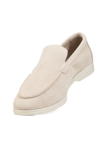 No Brand Жіночі Лофери (1109ТZА) бежевий з натуральна замша, — (334293669)