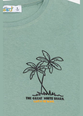 Оливкова літня футболка з коротким рукавом для хлопчика колір оливковий цб-00246181 Essu