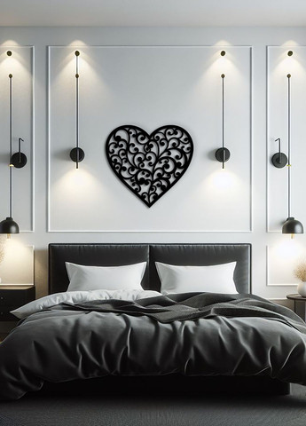 Дерев'яна картина на стіну, декор в кімнату "Любляче серце", стиль мінімалізм 20х23 см Woodyard (292114056)