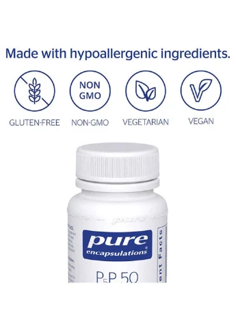Піридоксин P5P 50 (vitamin B6) gluten free 60 Caps Pure Encapsulations (301861357)