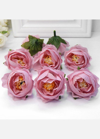 Искусственный цветок Пион (головка), 4 см, розовый No Brand (340486682)