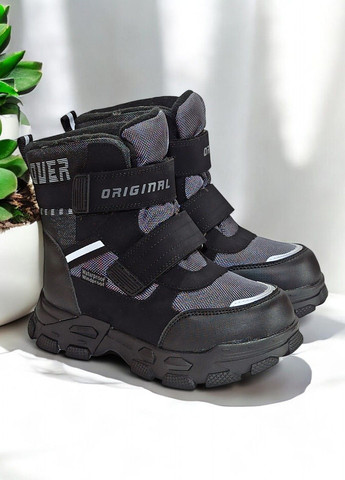 Зимові термо черевики дутики для хлопчика на овчині вовні та липучках ТОМ М 10737С Tom.M (305391847)