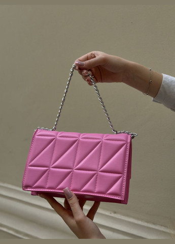 Женская розовая сумка 10288 кросс-боди на цепочке No Brand (299279274)