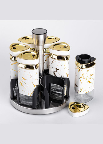 Набір баночок для спецій 6 шт 120 мл карусель для зберігання спецій HP-1332 Yiwu (322654113)