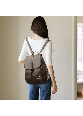 Жіночий рюкзак міський, рюкзачок прогулянковий Кенгуру для дівчат коричневий OEM (363330233)