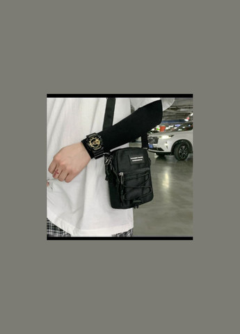 Підліткова сумка крос-боді з карабіном чорна чоловіча жіноча No Brand (322337132)