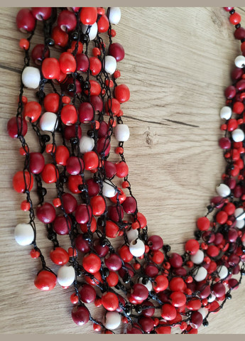 Повітряне намисто з дерев’яних намистин "Вишня" No Brand (316230189)