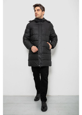 Черная зимняя куртка мужская зимняя удлиненная, 244rh76-15 Ager