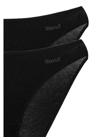 Базовые трусики две единицы, цвет черный, размер 36 Kom (371923366)