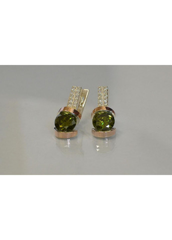 Серебряные серьги со вставками из золота Silver Style (367112479)