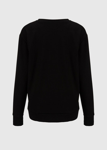 Черный свитшот однотонный женский 242124-k черный (2000990661968d) shop (2000990661968) однотонный (362703650)