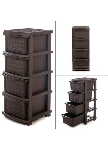 Пластиковый комод "Компакт плюс" коричневый ящиков R-Plastic (345122397)