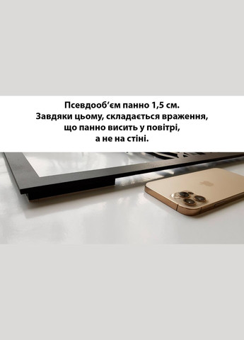 Панно 3D декоративне з об'ємом 15 мм для стін, Папороть біле Декоинт (278290034)