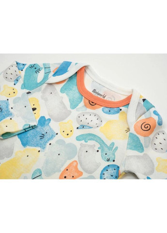 Комбінований демісезонний набір дитячого одягу з котиками (16317-62b-orange) Miniworld