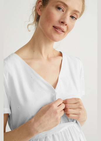 Білий кежуал сукня для годуючих C&A однотонна