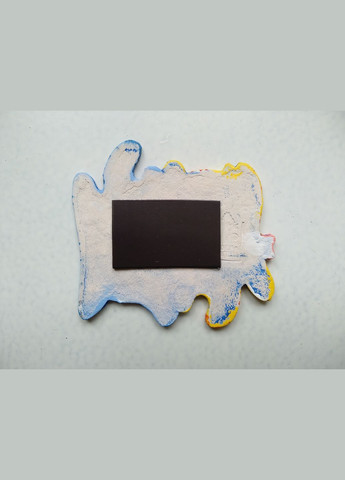 Персонализированный керамический магнит "Котики с сосиской" (желтый + голубой) Коти&Ангели (301533069)