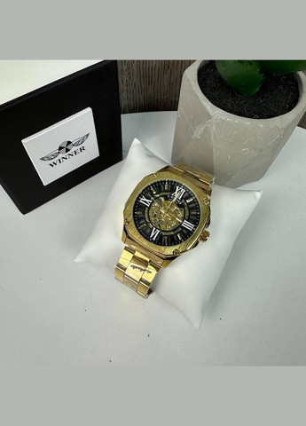 Мужские механические часы GMT-1159 Gold золото, наручные часы Винер скелетон Winner (362475468)