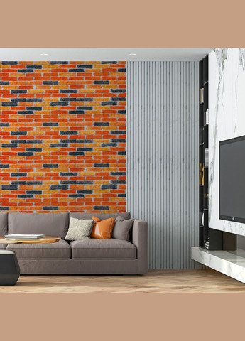 Самоклеющаяся 3D панель под бежево-коричневый кирпич екатеринослав 20000х700х3мм SW-00002570- Sticker Wall (341284843)