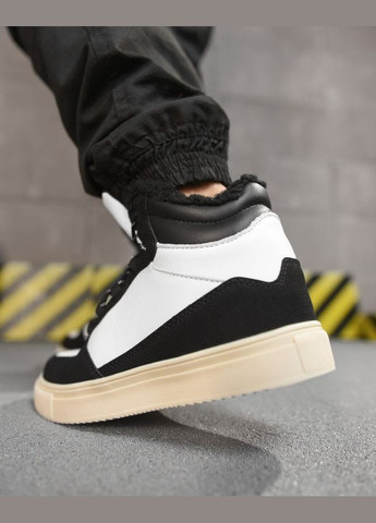 Черно-белые зимние мужские зимние кроссовки noka gore-tex черные с серым No Brand