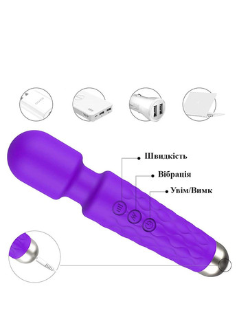 Вібратор для кліторальної стимуляції та масажу (фіолетовий, USB) We Love (284278663)
