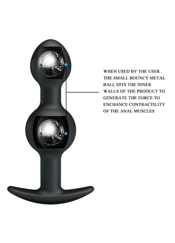 Анальная пробка - Pretty Love Special Anal Stimulation Anal Balls 4.05" Black Drive LyBaile (322184065)