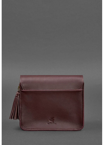 Шкіряна жіноча бохо-сумка Лілу бордова Krast BlankNote кросс-боди (348359146)