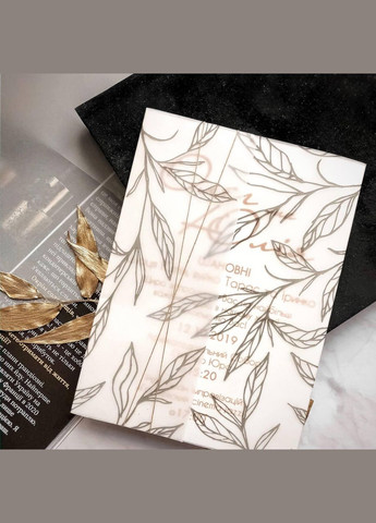 Картка з запрошенням на весілля та дизайнерським конвертом. No Brand (359398335)