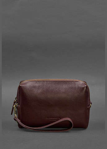 Шкіряна косметичка-несесер 3.0 Бордовий Краст (A-027767) BlankNote (329742955)