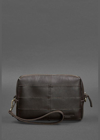 Кожаная косметичка-несессер 3.1 Темно-коричневый краст (A-027197) BlankNote (329743075)