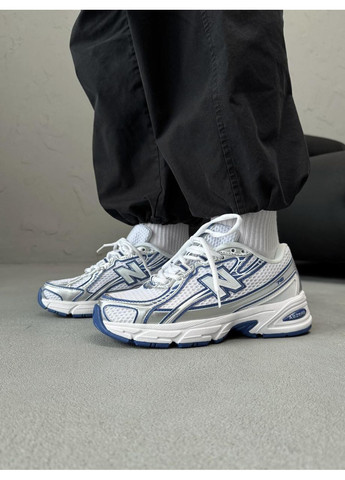 Білі Осінні кросівки чоловічі new balance 740 white blue silver нью беланс 740 No Brand