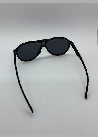 Чоловічі сонцезахисні окуляри з поляризацією та UV400-захистом | Стильні окуляри в чорній оправі No Brand 208-1 (341527323)