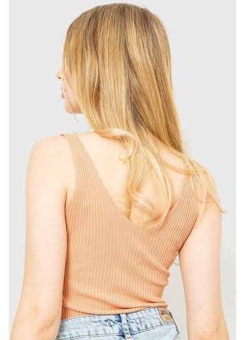 Майка жіноча в рубчик, колір світло-коричневий, 204R028 Ager — 362047091