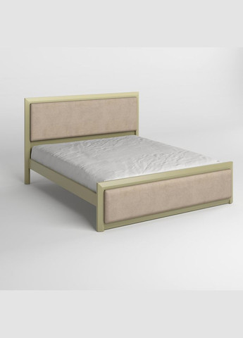 Односпальная деревянная кровать Барселона Б4 (RAL1020)/Аляска 23 (Бежевый) 80х190 см (MBG-12888) Mebigrand (366084560)