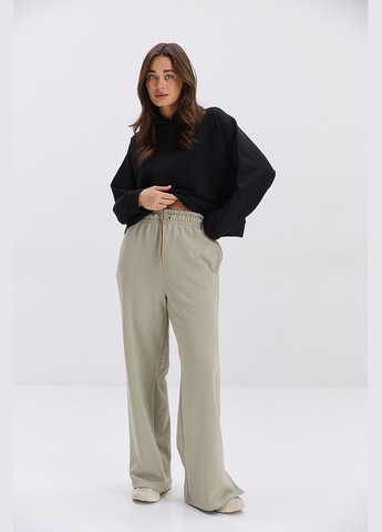 Жіночі спортивні штани чорні з розрізами внизу Arjen (324392976)