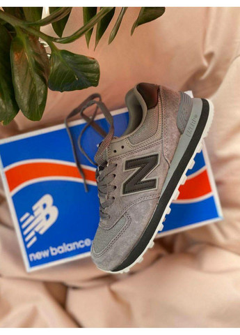 Чорні Осінні кросівки чоловічі new balance 574 gray black v2 нью беланс 574 No Brand