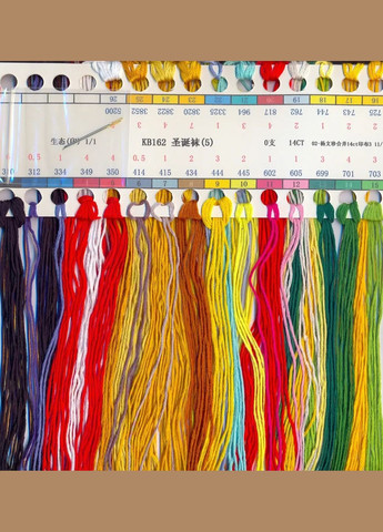 Набор для вышивания по нанесённой на канву схеме "Christmas stockin5". AIDA 14CT printed, 32*47 см Joy Sunday (313613641)