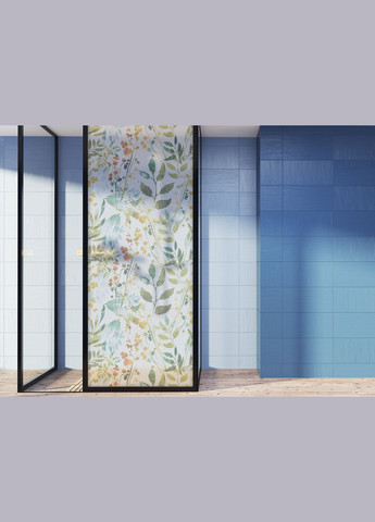 Матирующая матовая пленка на окна и зеркала Листья самоклейка на стекло 1 метр погонный Zatarga (324218719)