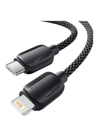 Дата кабель (EXCTL-WLA01-P) Essager USB-C to Lightning 2.0m 20W black (401637268)
