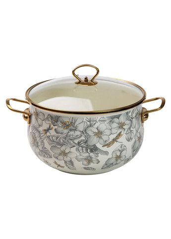 Эмалированная кастрюля объемом 6,5 л для газовых, электрических и индукционных плит HP-2-107 Yiwu (368766908)