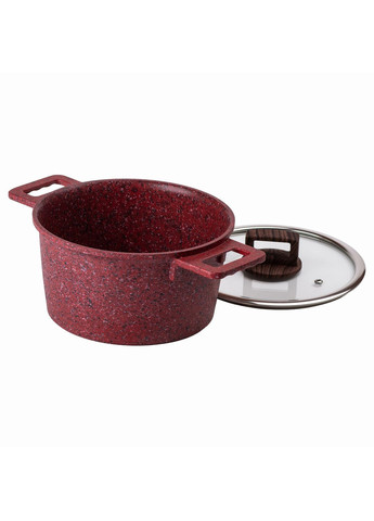 Кастрюля алюминиевая с антипригарным покрытием 3 л, красная MGC HP-4-445R No Brand (373399852)