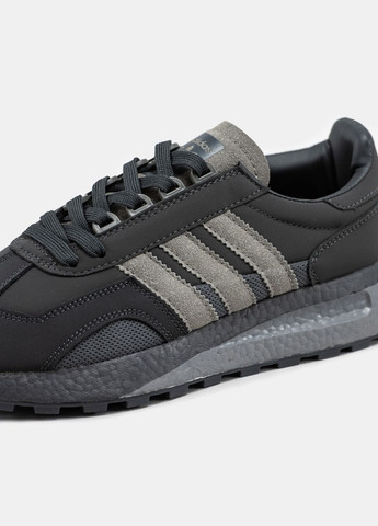 Чорні всесезон кросівки чоловічі adidas retropy e5 black grey | адідас ретропи е5 чорні сірі No Brand