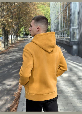 Стильне чоловічі худі на флісі жовте осінь/зима Freedom (347149533)