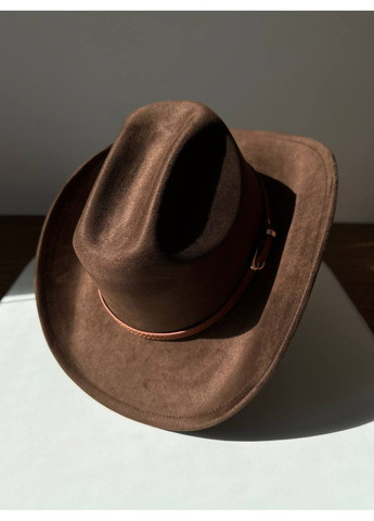 Капелюх Федора Ковбойка унісекс замшевий з ремінцем SAHARA No Brand (360603489)